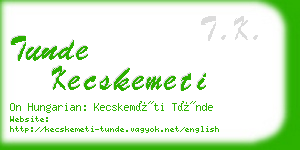 tunde kecskemeti business card